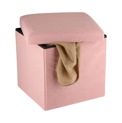 Puff de almacenaje con tapa 38x38 cm