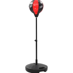 Punching ball de boxeo infantil con soporte guantes incluidos rojo/negro 87-120 cm