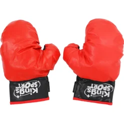 Punching ball de boxeo infantil con soporte guantes incluidos rojo/negro 87-120 cm
