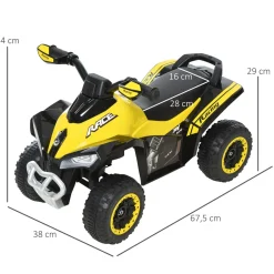 Quad correpasillos Cruiser Homcom luces LED + 3 melodías 44x38x67,5 cm