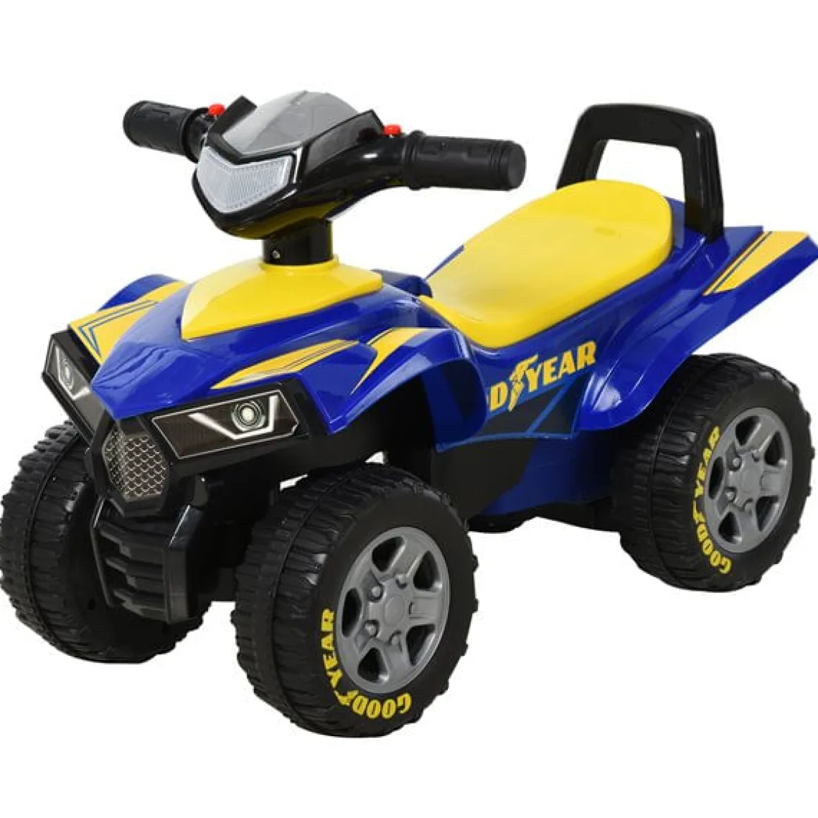 Quad Correpasillos Goodyear +12M amarillo/azul 42x38x60 cm