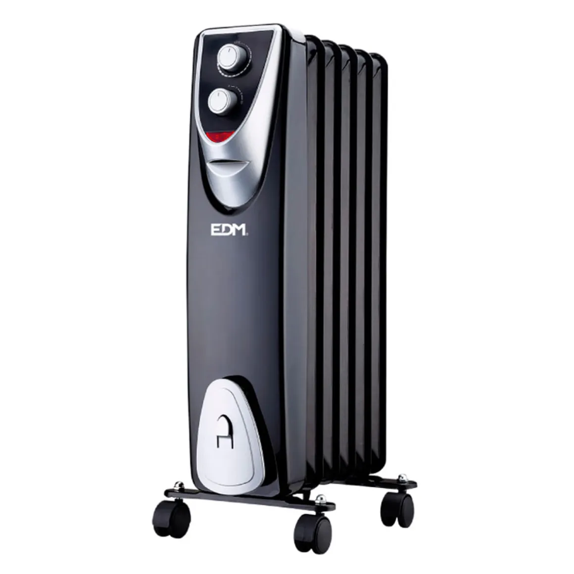 Radiador Black Edition EDM 1000W 6 elementos sin aceite negro
