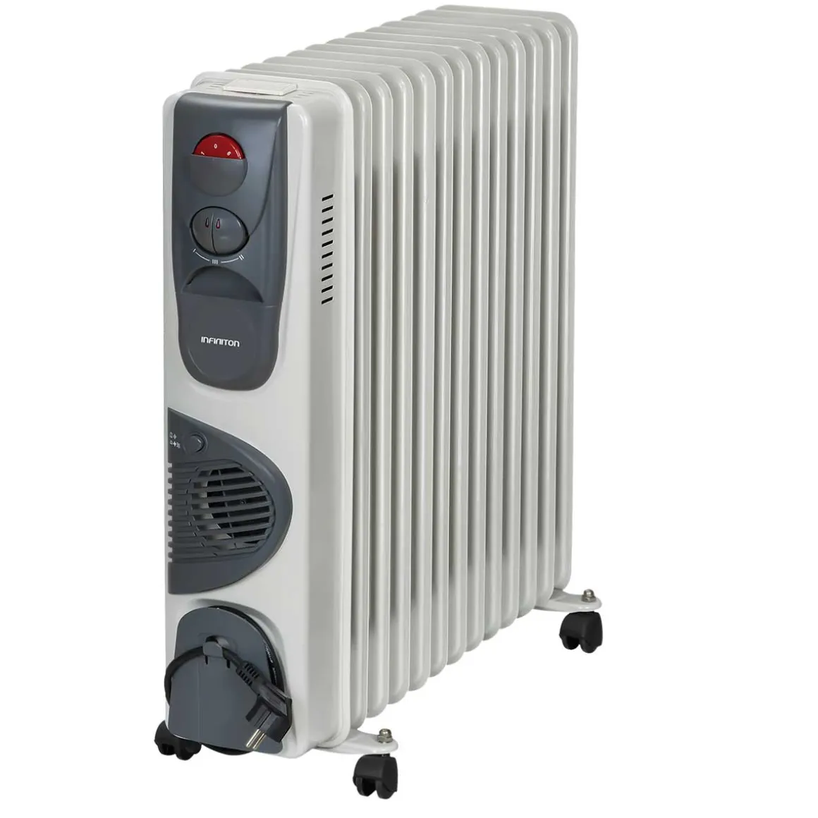 Radiador de aceite Infiniton HOT-300T 3000W 3 niveles de potencia blanco