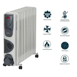 Radiador de aceite Infiniton HOT-300T 3000W 3 niveles de potencia blanco