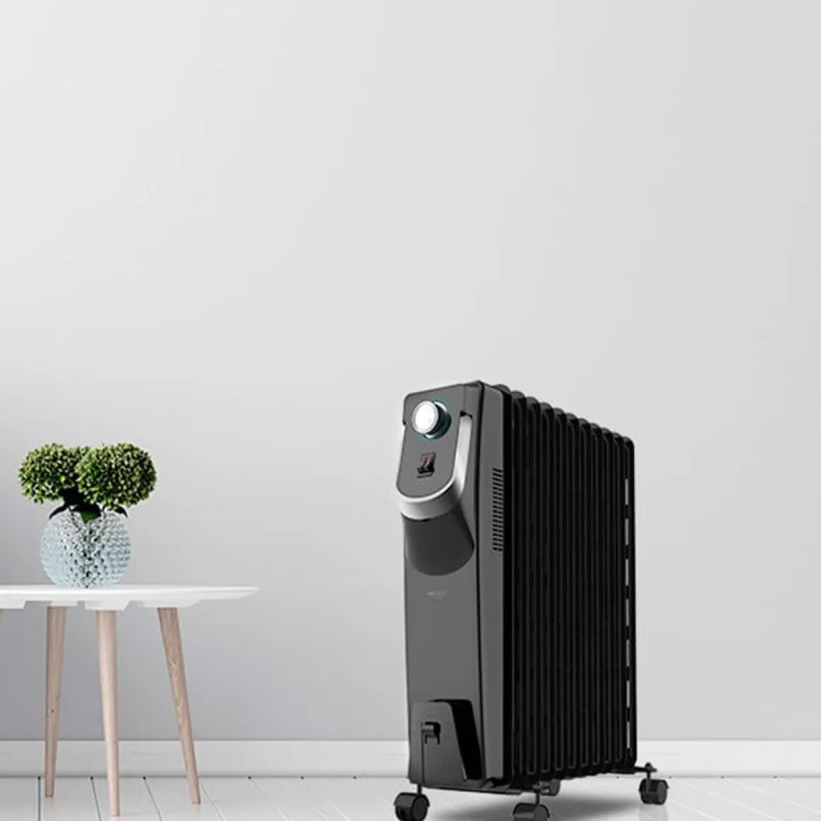 Radiador de aceite Ready Warm 5870 Space 360º Cecotec 11 módulos 2500W negro