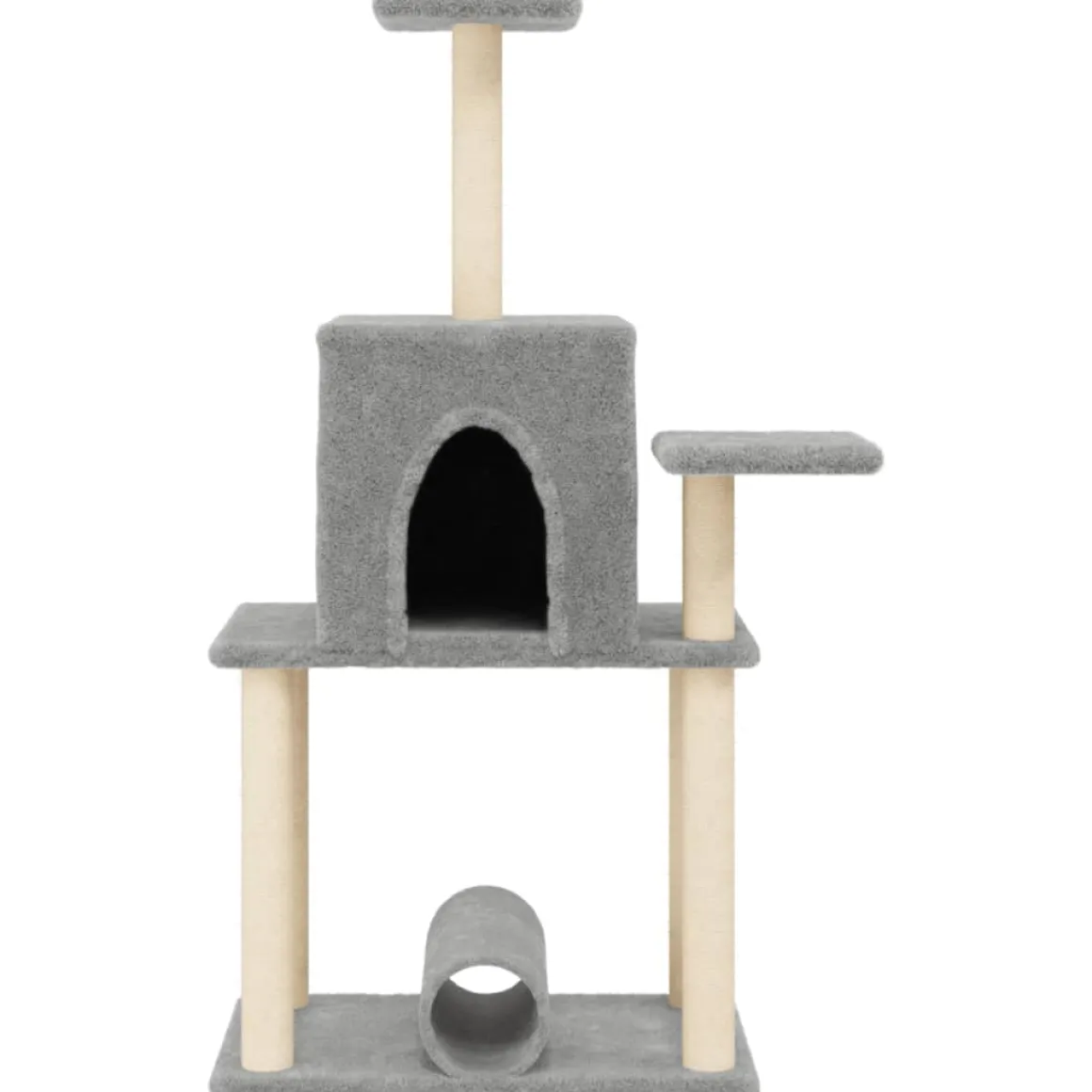 Rascador para gatos con postes de sisal 122 cm