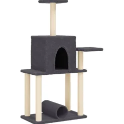 Rascador para gatos con postes de sisal 122 cm