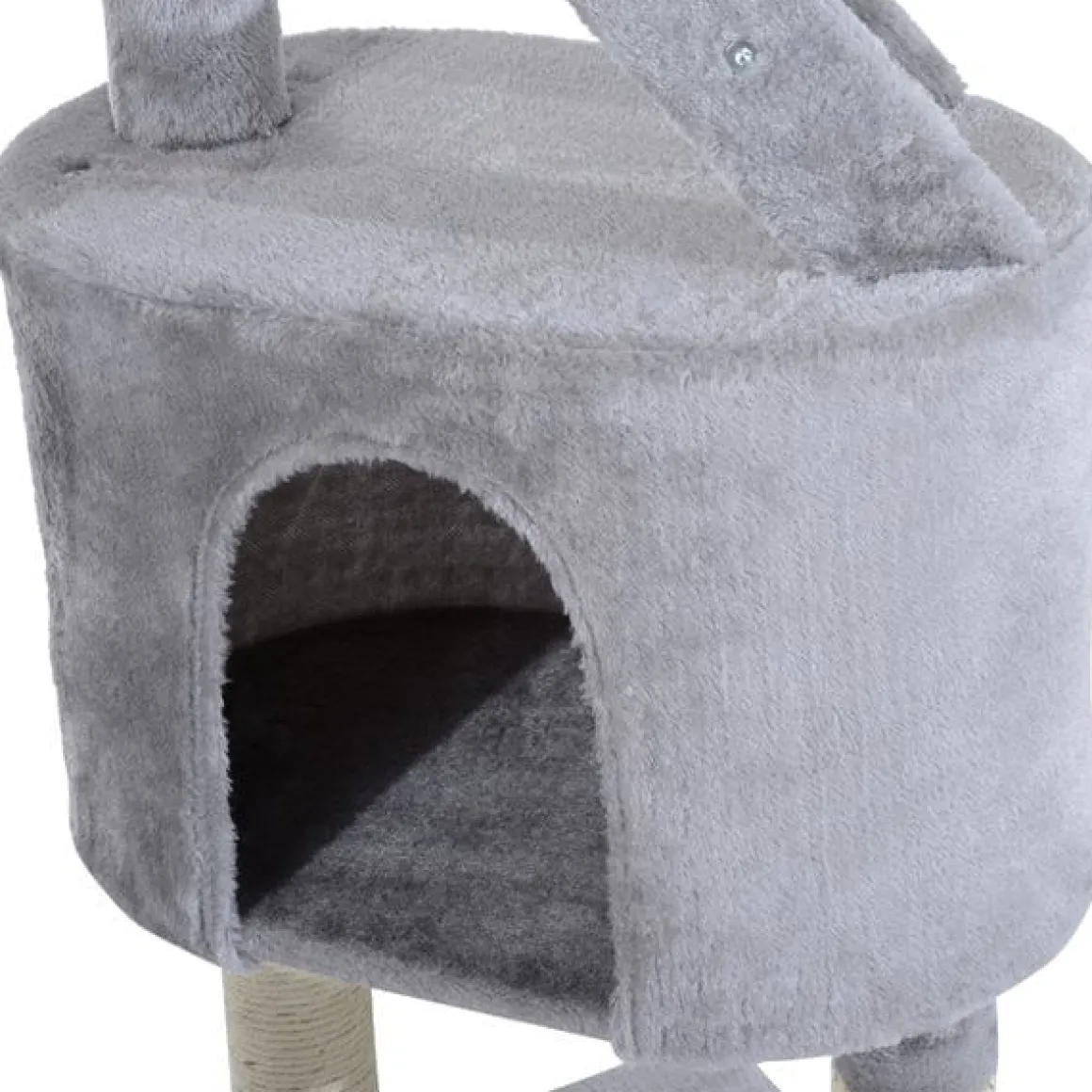 Rascador árbol para gatos/ centro de decanso y actividades gris 55x40x125 cm