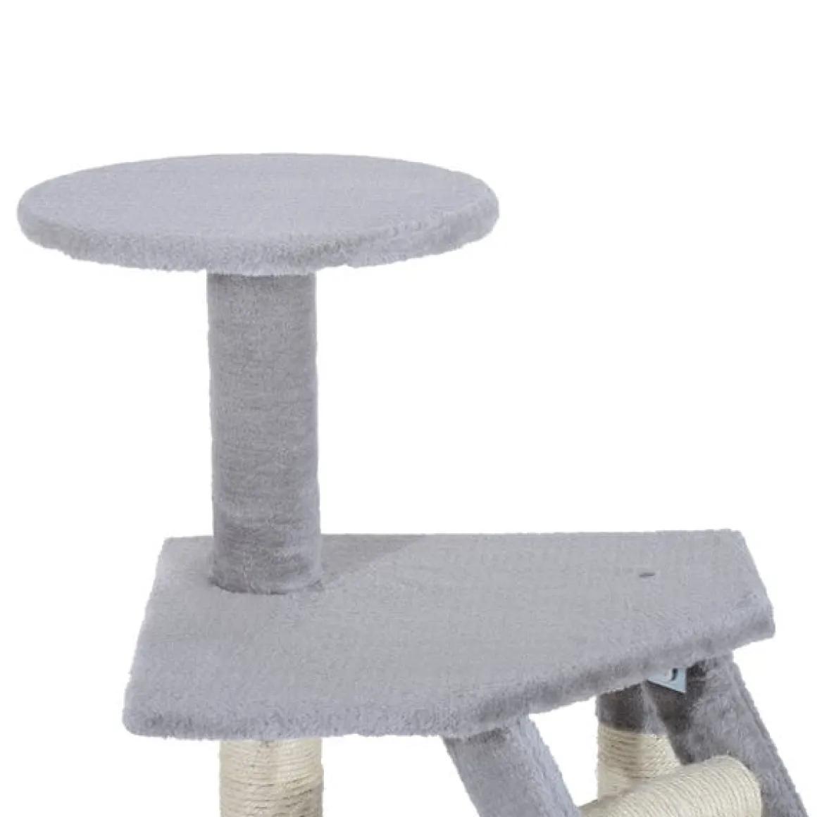 Rascador árbol para gatos/ centro de decanso y actividades gris 55x40x125 cm