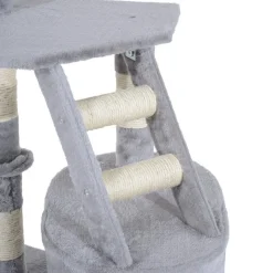 Rascador árbol para gatos/ centro de decanso y actividades gris 55x40x125 cm