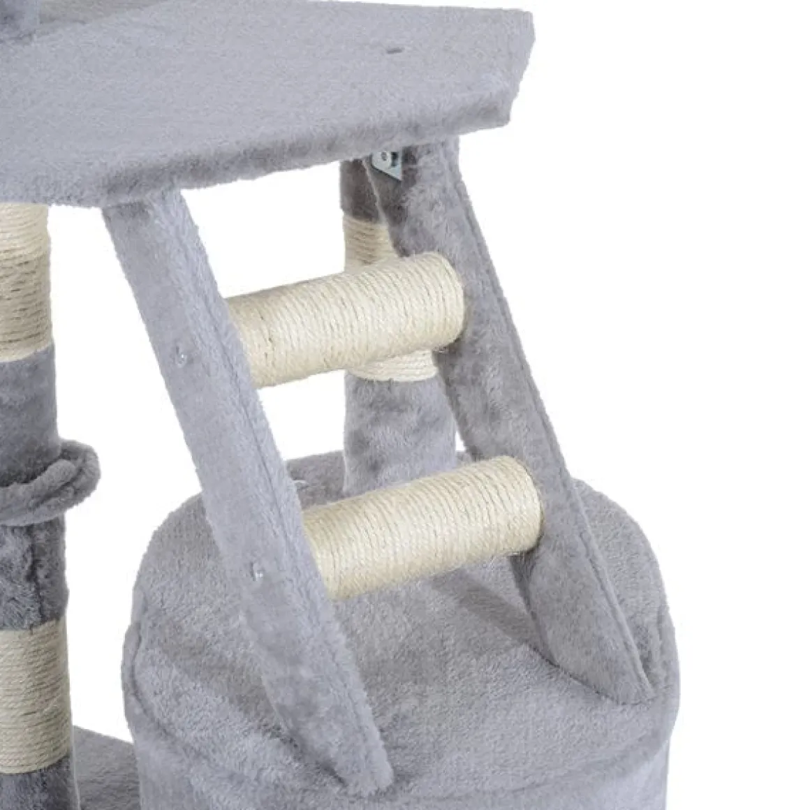 Rascador árbol para gatos/ centro de decanso y actividades gris 55x40x125 cm