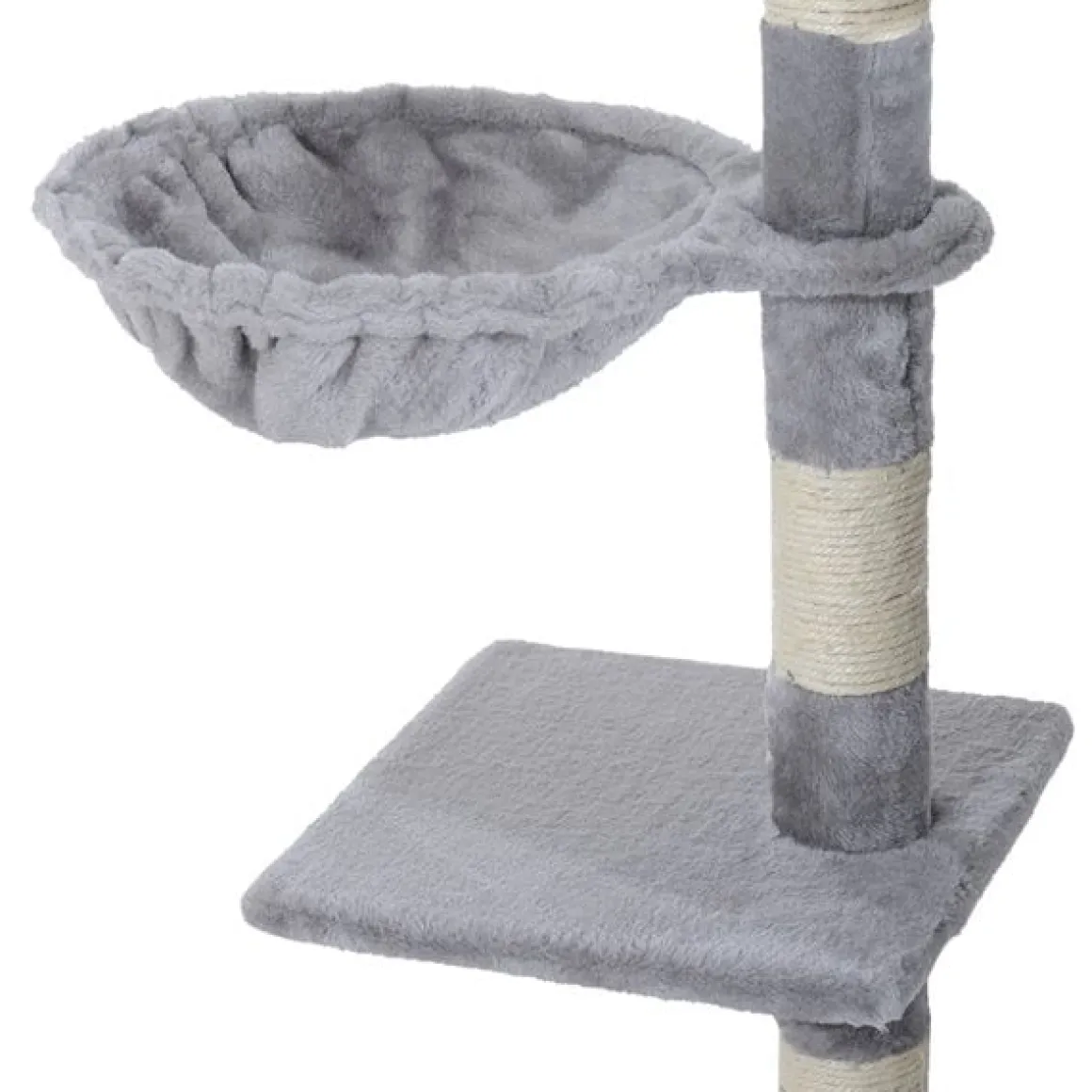 Rascador árbol para gatos/ centro de decanso y actividades gris 55x40x125 cm