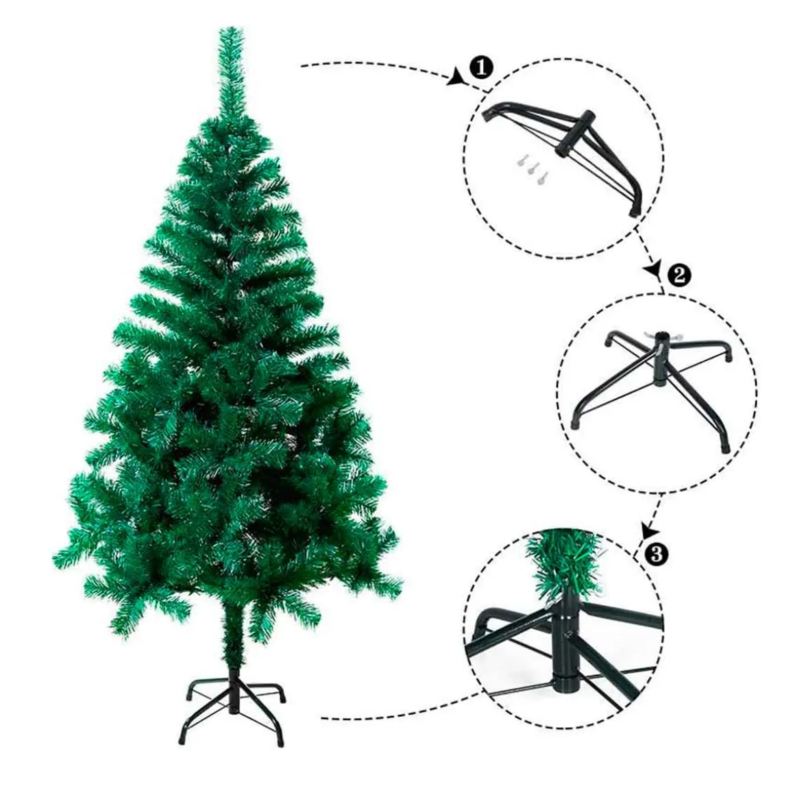 Árbol de Navidad 1000 puntas verde 240 cm