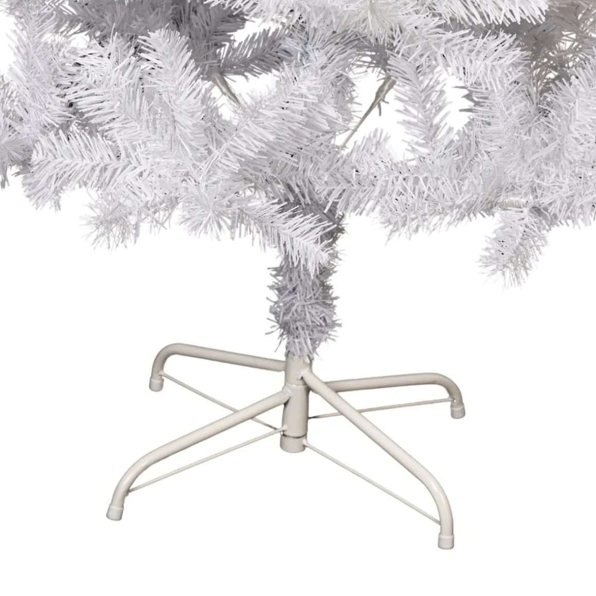 Árbol de navidad 400 ramas + base cruzada blanco Ø35x150 cm