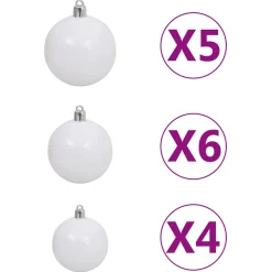 Árbol de Navidad 930 ramas 150 LEDs con decoraciones verde