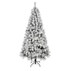 Árbol de navidad 806 ramas efecto nieve blanco/verde Ø100x180 cm