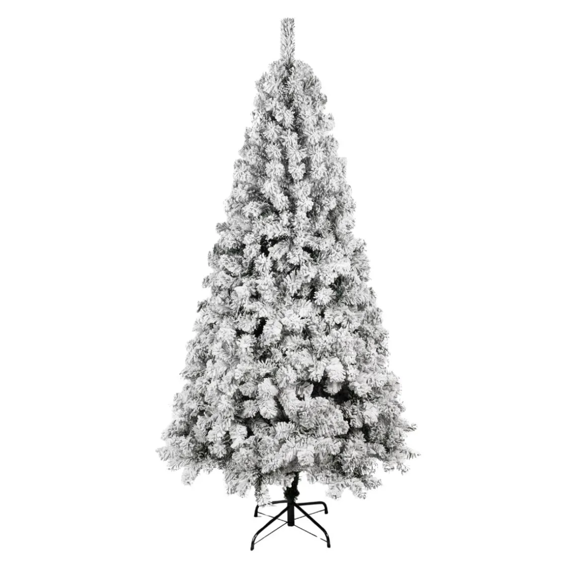 Árbol de navidad 806 ramas efecto nieve blanco/verde Ø100x180 cm