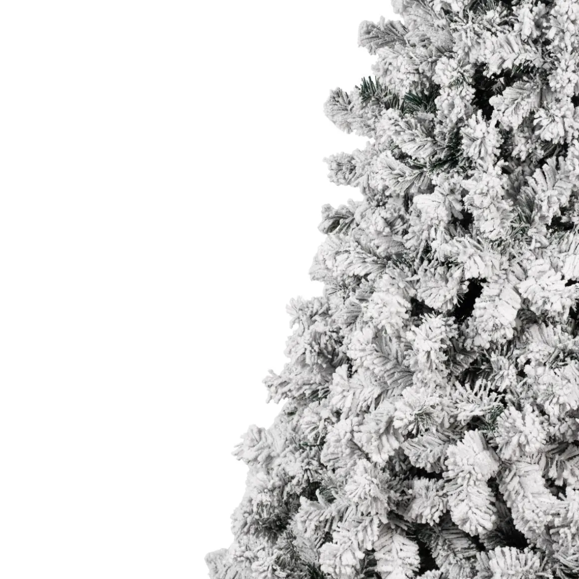 Árbol de navidad 806 ramas efecto nieve blanco/verde Ø100x180 cm