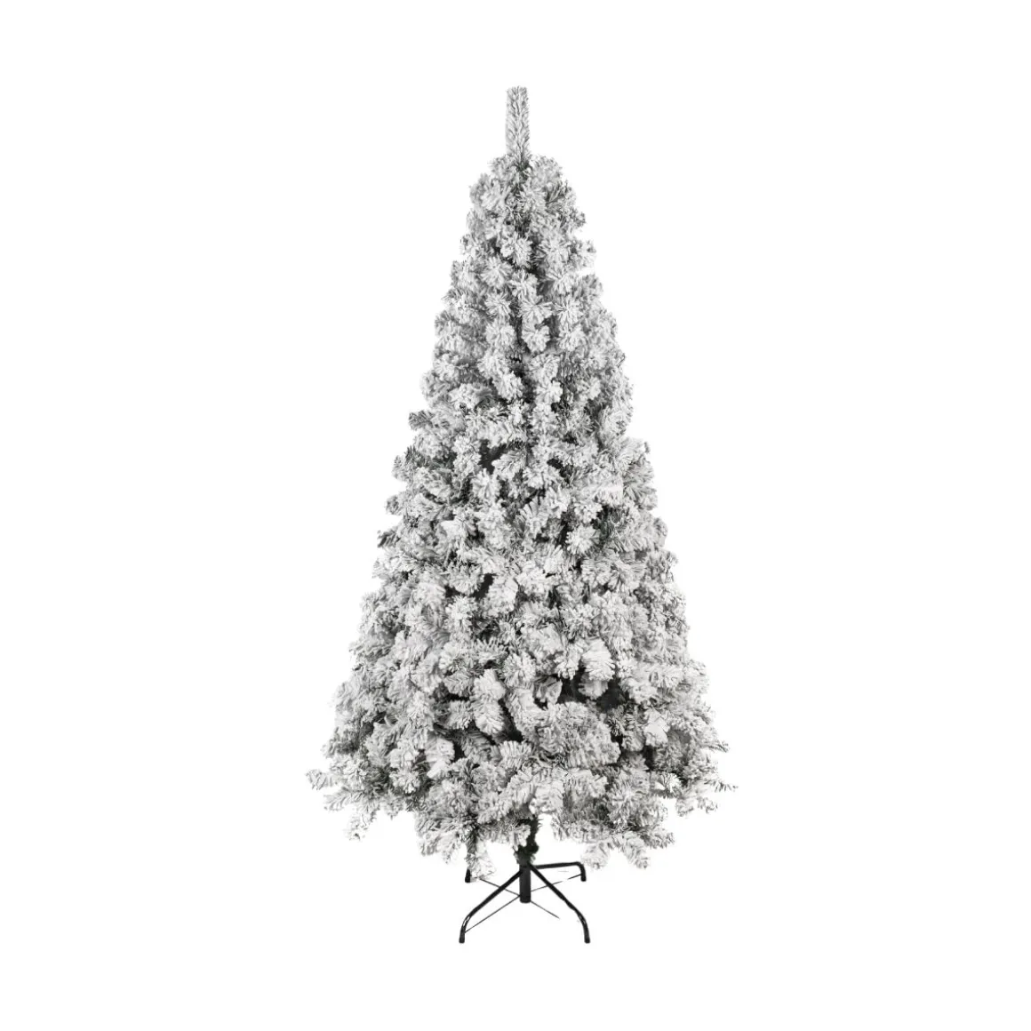Árbol de navidad 806 ramas efecto nieve blanco/verde Ø100x180 cm