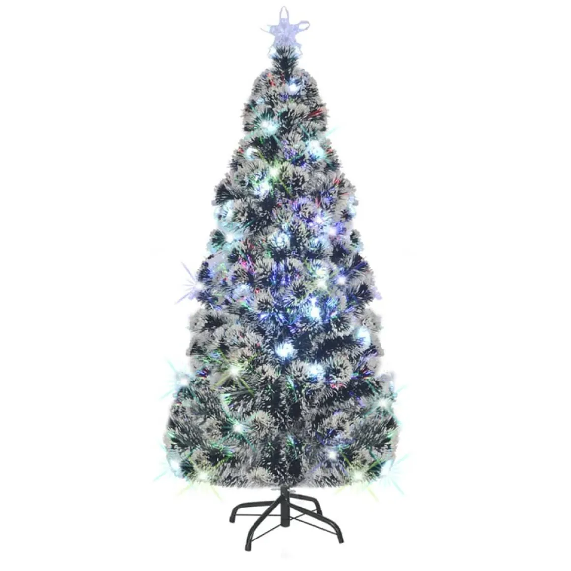 Árbol de Navidad 220 ramas y 39 luces LED verde 180 cm