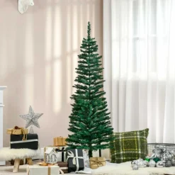 Árbol de Navidad artificial Homcom 294 ramas con soporte verde 150 cm