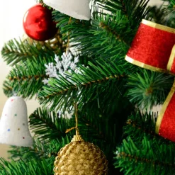 Árbol de Navidad artificial Homcom 631 ramas con base verde 210 cm