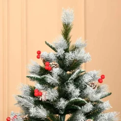 Árbol de Navidad artificial Homcom 678 ramas con adornos verde 180 cm