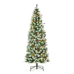 Árbol de Navidad artificial Homcom 618 ramas 300 luces LED verde 180 cm