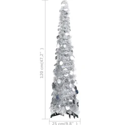 Árbol de Navidad con diseño plegable Ø25x120 cm
