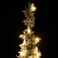 Árbol de Navidad desplegable efecto nevado con 200 LEDs blanco