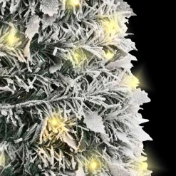 Árbol de Navidad desplegable efecto nevado con 200 LEDs blanco