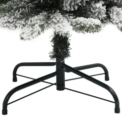 Árbol de Navidad diseño Slim con efecto nevado verde/blanco