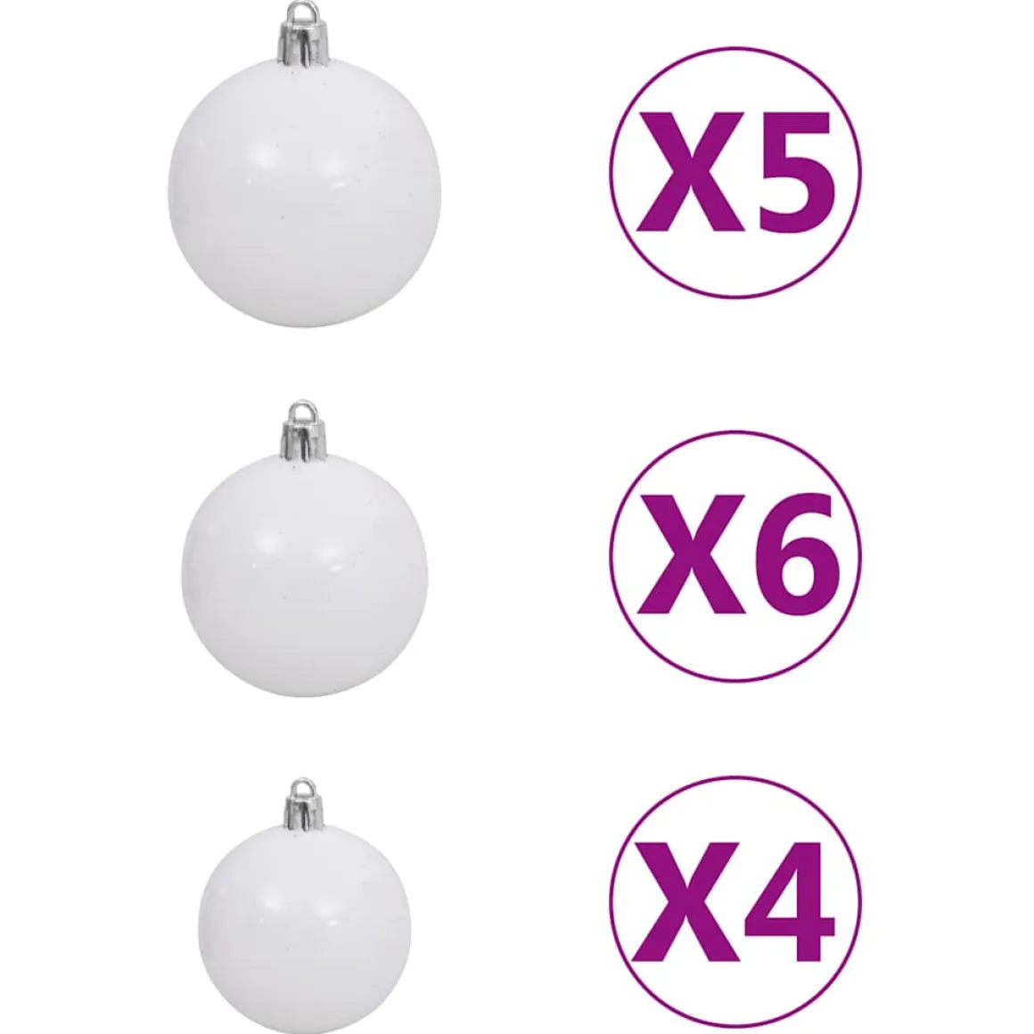Árbol de Navidad efecto nevado 530 ramas 150 LEDs y decoraciones verde 150 cm