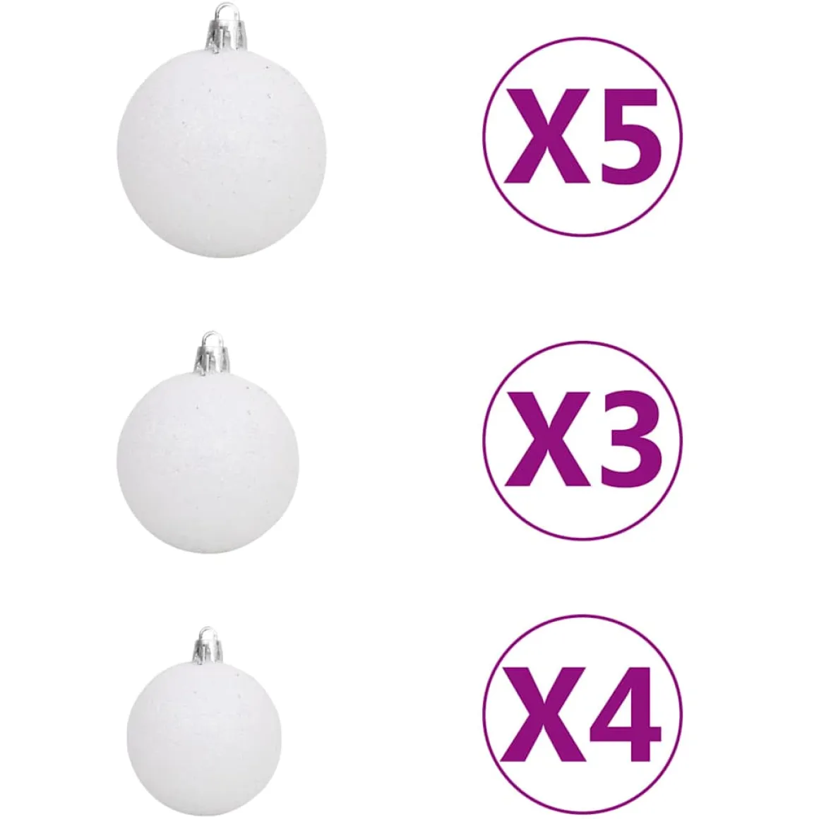 Árbol de Navidad efecto nevado 530 ramas 150 LEDs y decoraciones verde 150 cm