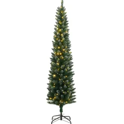 Árbol de Navidad Everluce 286 ramas con efecto nevado 300 LEDs verde