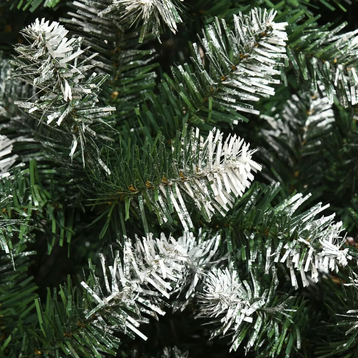 Árbol de Navidad Homcom 630 ramas con piñas verde/blanco Ø75x180 cm