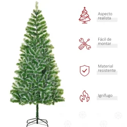 Árbol de Navidad Homcom 968 ramas verde 210 cm