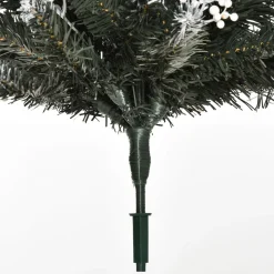 Árbol de Navidad Homcom 222 ramas 28 decoraciones verde 120 cm