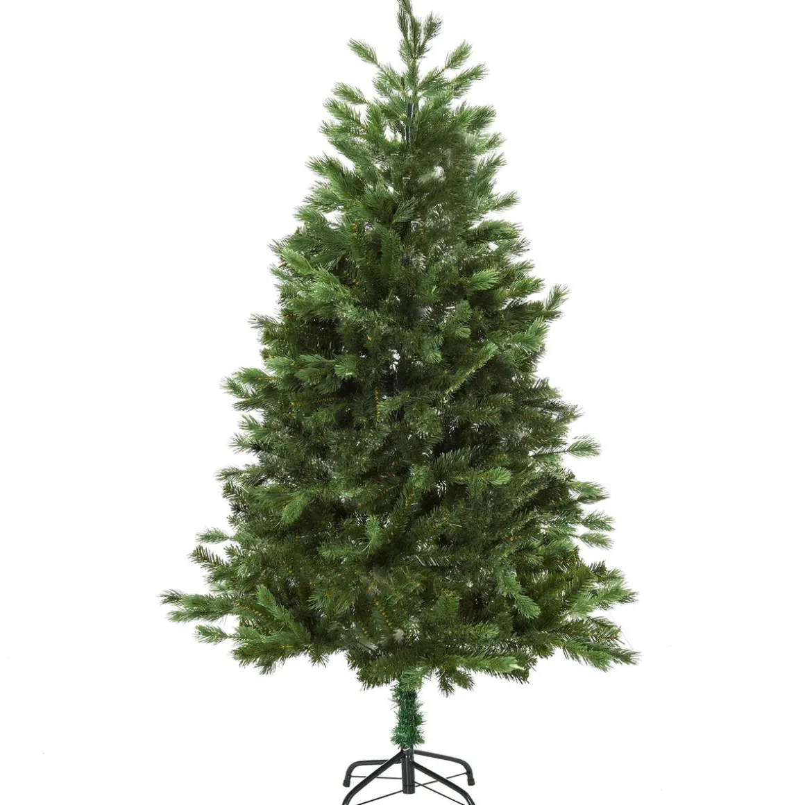Árbol de Navidad Homcom 934 ramas con base plegable verde Ø105x210 cm