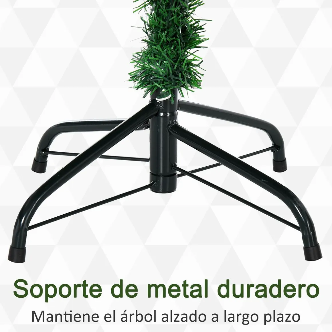 Árbol de Navidad Homcom 934 ramas con base plegable verde Ø105x210 cm