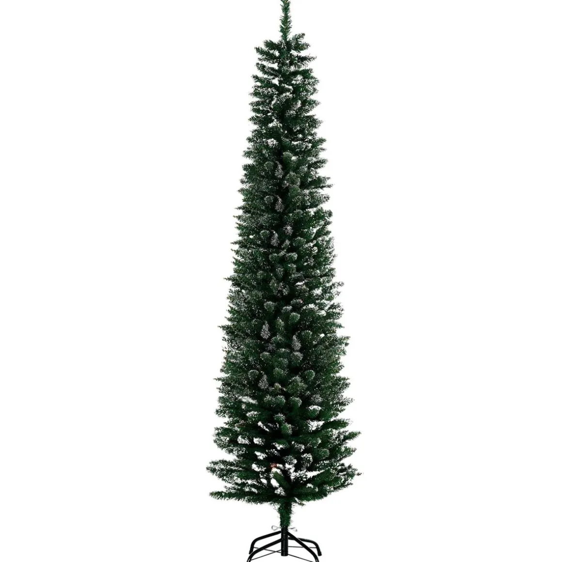 Árbol de Navidad Homcom 570 ramas efecto nieve verde Ø50x190 cm