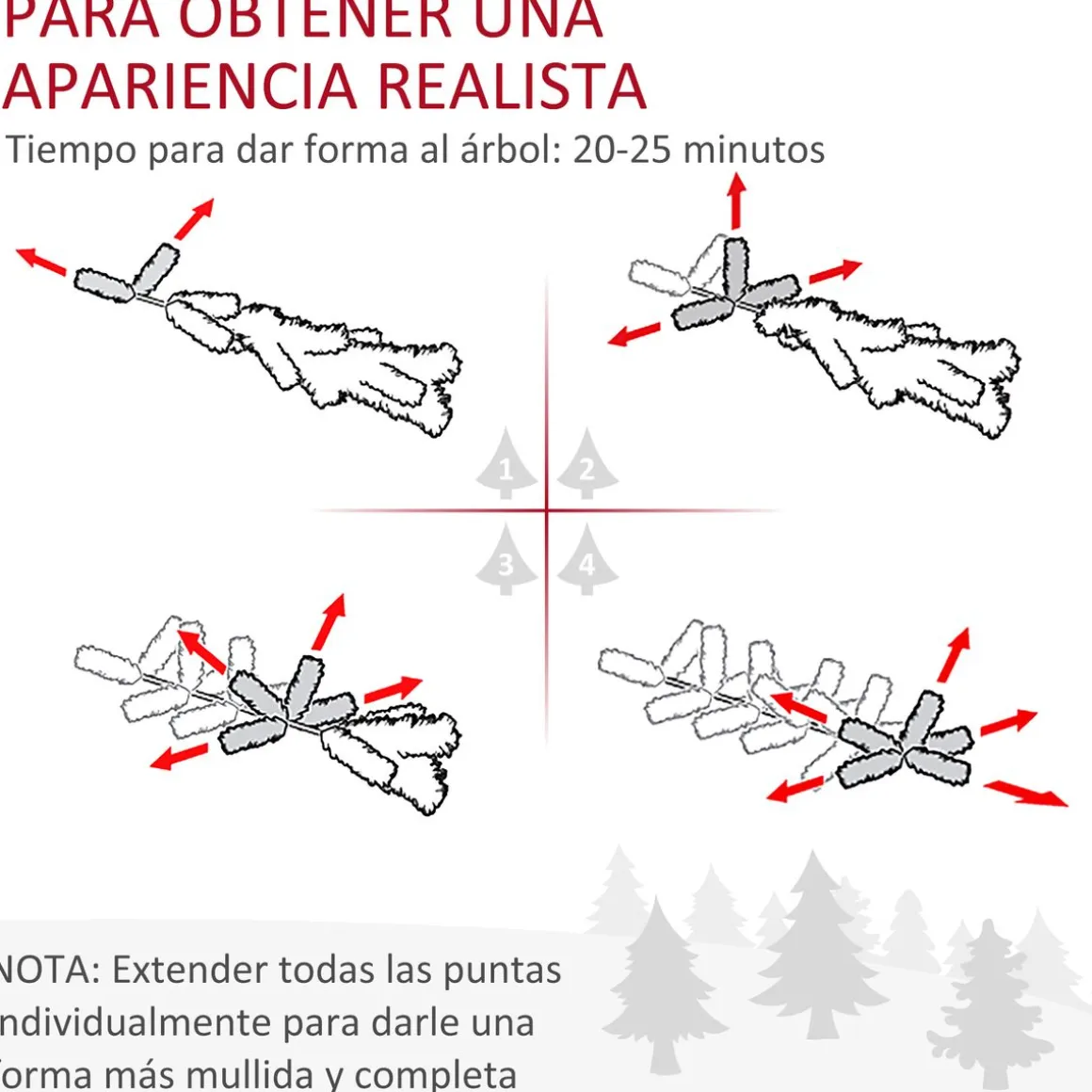 Árbol de Navidad Homcom 1443 ramas con decoración verde Ø120x180 cm