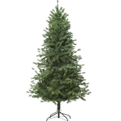 Árbol de Navidad Homcom 696 ramas base plegable verde Ø90x180 cm