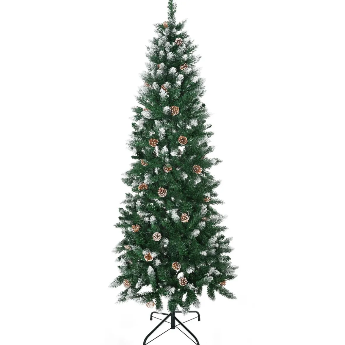Árbol de Navidad Homcom 508 ramas con decoraciones navideñas verde Ø73x180 cm