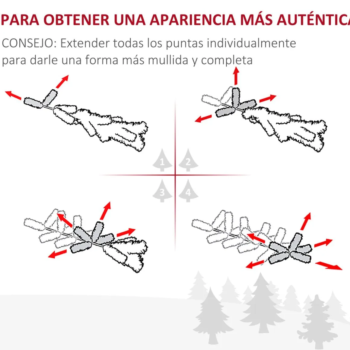 Árbol de Navidad Homcom 865 ramas con soporte verde Ø91x210 cm