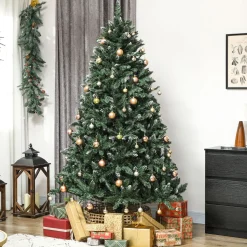 Árbol de Navidad Homcom con luces LED 9 modos de iluminación verde