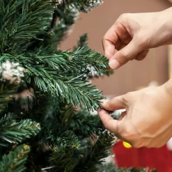 Árbol de Navidad Homcom con luces LED 9 modos de iluminación verde