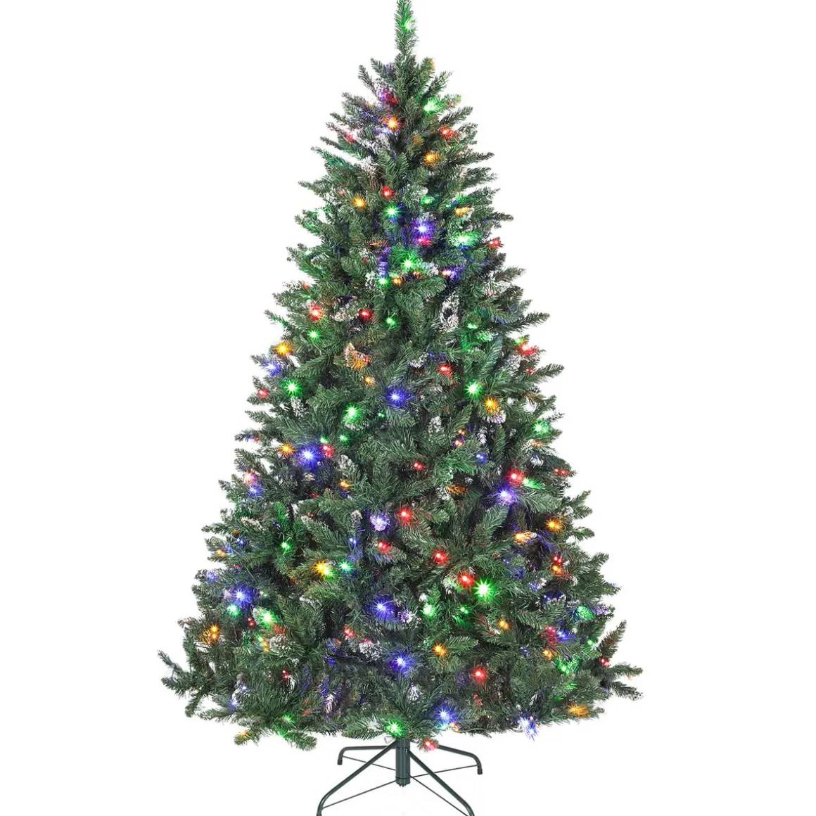 Árbol de Navidad Homcom con luces LED 9 modos de iluminación verde
