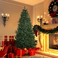 Árbol de Navidad Homcom con soporte plegable verde