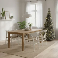 Árbol de navidad plegable con luces y decoración verde 180 cm